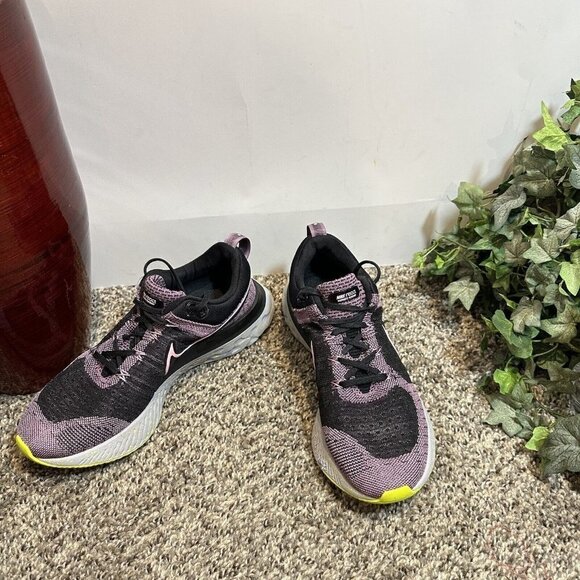 Nike Shoes React Infinity Run Flyknit 2 Purple Joker Black Running Womens Sz 8 - Picture 5 of 10